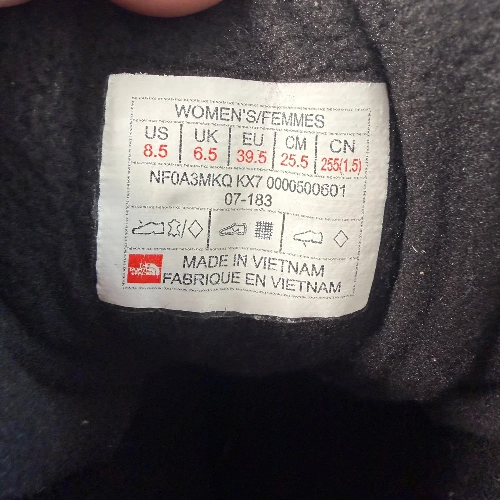 The‎ North Face Snow Boots Women's Black Ankle Round Toe Winter Outdoor - 8.5